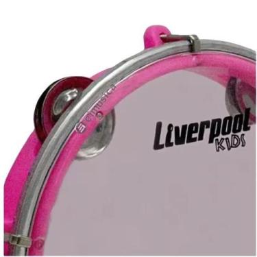 Imagem de Pandeiro Infantil Liverpool Kids - 8' Preto ou Rosa, Rosa