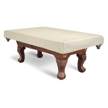 Imagem de PATIKIL Capa de mesa de bilhar de bilhar Oxford à prova d'água para ambientes internos e externos, à prova de poeira, acessórios de bilhar para proteger a mesa de sinuca, bar do clube, champanhe