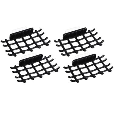 Imagem de Suporte de saboneteira para parede de banheira, saboneteira auto-drenante com ganchos sem chuveiro para banheiro chuveiro parede pia de cozinha " (4 pacotes)