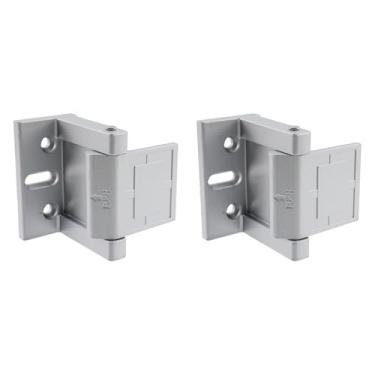 Imagem de WDONAY Fechaduras para porta interna, bloqueio de porta de segurança com revestimento espesso de liga de alumínio, trava de reforço de portas para quarto, hotel (2 peças, prateado)
