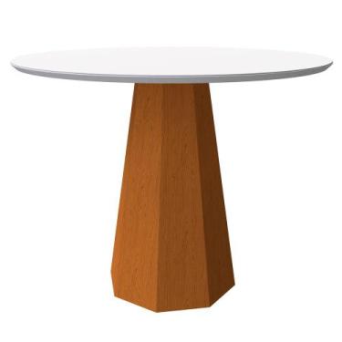 Imagem de Mesa de Jantar Agnes 100 cm Off White Base Ypê N02 - D'Rossi - D Rossi