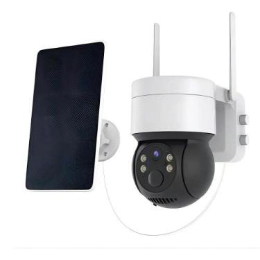 Imagem de Câmera de Segurança Externa Solar Wifi À Prova Dágua Rotação 360 Graus