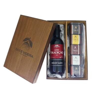 Imagem de Cesta de Presente Vinho e Chocolates Gourmet Corporativo Aniversário