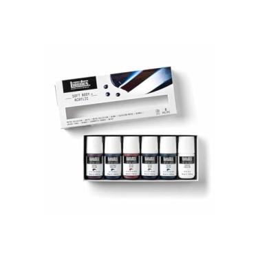 Imagem de Liquitex Tinta acrílica profissional macia para o corpo, 600 ml (pacote com 6), 6 cores 12