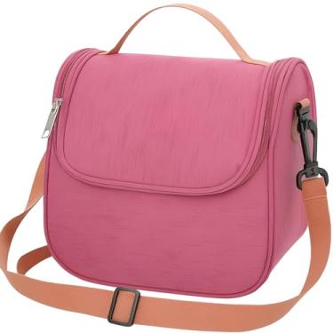 Imagem de Bolsa Térmica Lancheira com Alça de Ombro para Marmita - Trabalho Academia Escola e Passeios - Rosa - Premium (Rosa)