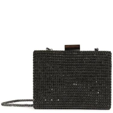 Imagem de Bolsa Schutz Clutch Malha Strass Preto