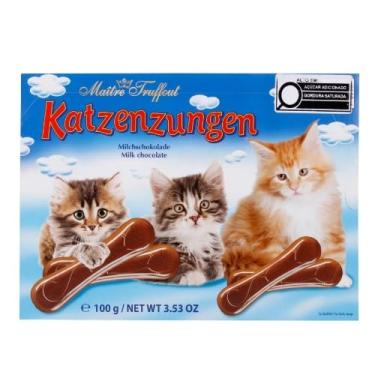 Imagem de Maitre Truffout Katzenzungen Chocolate ao Leite, Língua de Gato Belga, 100g