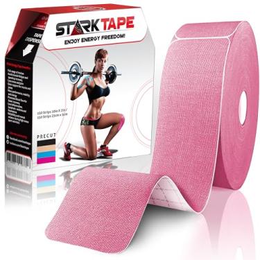 Imagem de Starktape Fita cinesiológica pré-cortada a granel para fisioterapia atlética, fita esportiva médica, Kt Tex Gold para fisioterapia, joelho, ombro, tornozelo, pulso, pé, lesão muscular nas costas