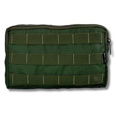 Imagem de Bolso Modular Vertical Porta Treco 15x25cm – Ripstop Reforçado, Alta Resistência, Compatível com Coletes (Verde)