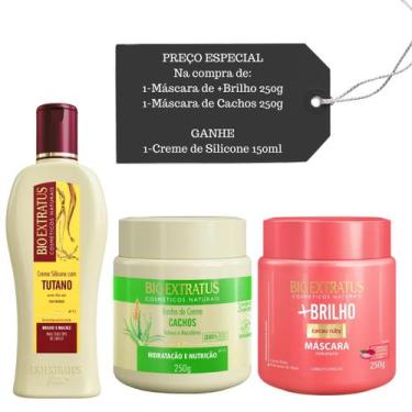 Imagem de Cronograma Bio Extratus +Brilho + Cachos + Creme de Silicone