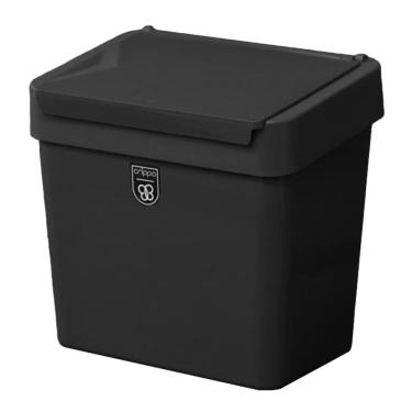 Imagem de Lixeira 2,5 Litros Com Tampa Plástica de Pia Bancada Cozinha Preto - Pop 403164 Crippa