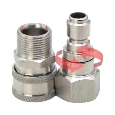 Imagem de Conector De Mangueira Para Lavadora De Alta Pressão Ajustável 3/8 Para