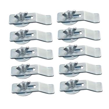 Imagem de IEUDNS 10 peças de suporte de clipes para pia embutida, suporte estável para instalação de pia embutida, clipe de bacia de cerâmica para banheiro e cozinha