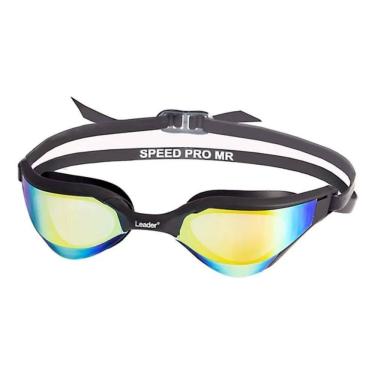 Imagem de 2X Óculos Natação Espelhado Leader Speed Pro Cor Preto