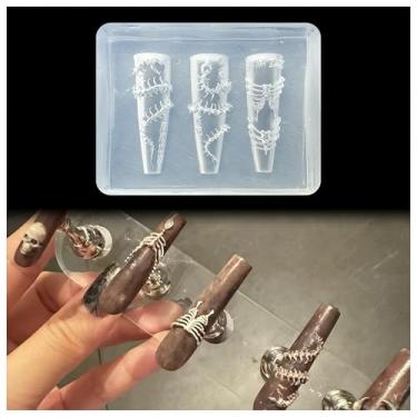 Imagem de Ossos 3D, molde de unhas de quilha, ferramentas de silicone, moldes de resina para acessórios