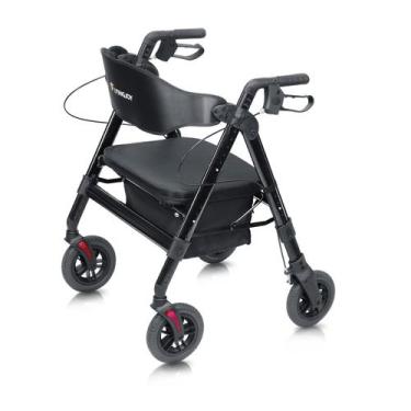 Imagem de Assento amplo dobrável Rollator Walker FlyingJoy Heavy Duty