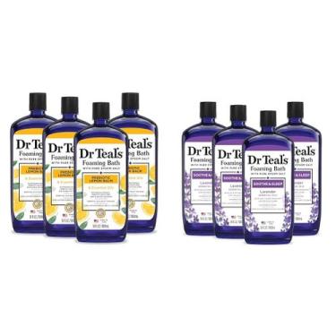 Imagem de Banho de espuma Dr. Teal's com sal de Epsom, prebiótico, erva-cidreira