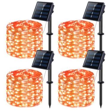 Imagem de Luzes solares de corda JMEXSUSS 400 LED 40 m laranja IP65