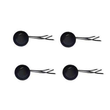 Imagem de 04 Interruptor Para Moveis Botão 22mm Com Cabo 2a Preto - BLASS