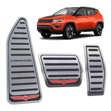 Imagem de Pedaleiras + Descanso Jeep Compass Trailhawk Preto