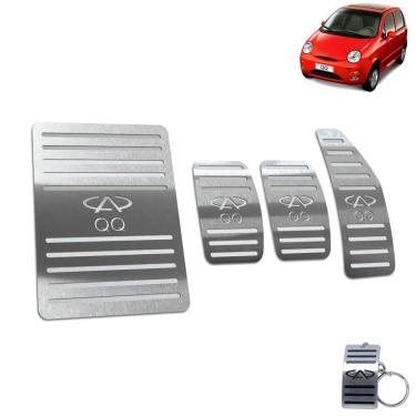 Imagem de Pedaleira + Descanso Chery Qq Manual 2011 Até 2014 Aço Inox