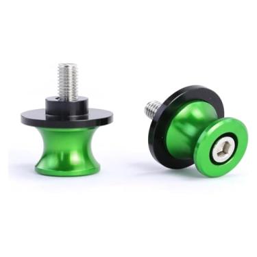 Imagem de BYYINGSUS Carretéis de braço oscilante de motocicleta M8X1,25 de 8 mm, parafuso de suporte CNC compatível com Ninja 400 ZX-10R Z400 Z650 Z900 Z1000 (M8 verde 1 par)