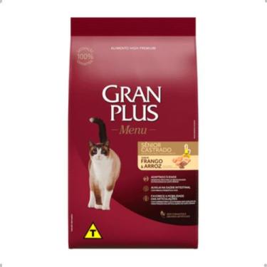 Imagem de Ração GranPlus Menu Frango e Arroz para Gatos Castrados Sênior - Gran 