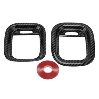 Imagem de TUCKBOLD Moldura de cobertura de ventilação de saída de ar condicionado para Dodge Charger 2015-2024 console central (frontal esquerda frontal direita) fibra de carbono preto 2 peças