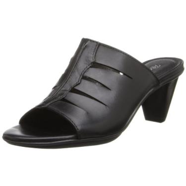 Imagem de Rose Petals Savvy Mule Feminino, Couro macio preto, 13 X-Wide
