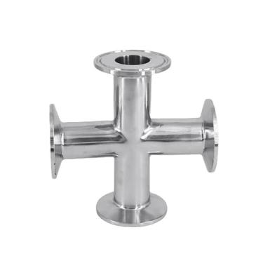 Imagem de Tubo de 19 mm-108 mm OD x 3.8 cm/5.1 cm/6.3 cm/7.6 cm/10.2 cm Tri Clamp Cross 4 Ways Splitter 304 Stainless Sanitary Fitting Homebrew Beer Wine (25 mm OD K50,5 mm)