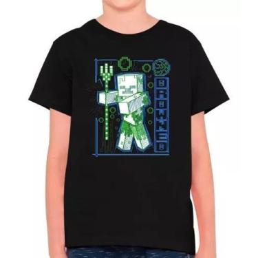 Imagem de Camisa Minecraft Jogo Filme Gamer Infantil E Masculina M1 100% Algodão