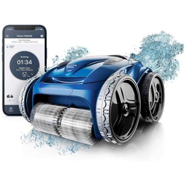 Imagem de Robô Aspirador de Piscina com Cabo, Sucção Forte, Recipiente do Filtro de Fácil Acesso e Controle por APP, 110V, Polaris 9650iQ, Azul