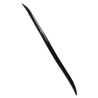 Imagem de Eacam Spoiler de Asa de Borracha para Bota de Carro, Borda Preta Brilhante do Porta-malas Com Adesivo Lateral Duplo para Estabilidade de Alta Velocidade, Universal 47,2 X 1,6 pol.,