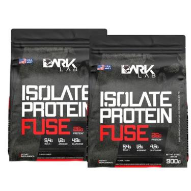Imagem de Kit 2x Isolate Protein Fuse 900g Dark Lab, Chocolate c/Amendoim