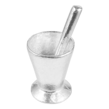 Imagem de 2X Pilão Pequeno De Alumínio Socador Tempero Condimentos
