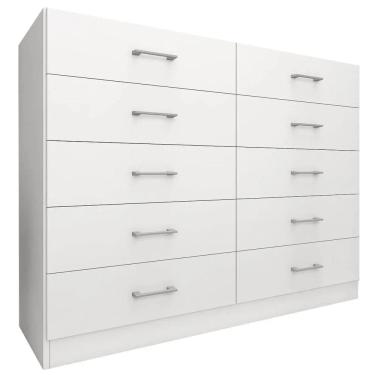 Imagem de Cômoda Caribe 10 Gavetas Fellicci Cor Comoda Caribe 10 Gavetas Branco