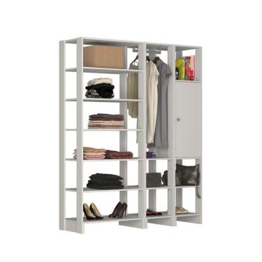 Imagem de Closet Multi Yes Com Cabideiro Porta E 12 Prateleiras Nova Mobile Branco