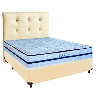 Imagem de Kit Cabeceira + Cama Box + Colchão Casal Molas Ensacadas Blue Paropas