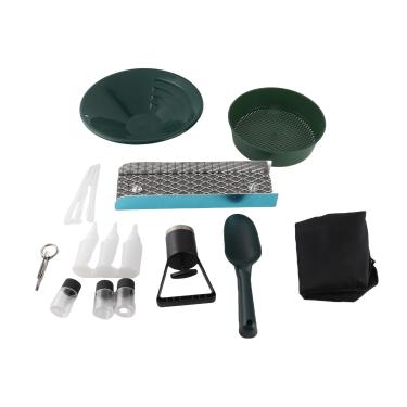 Imagem de VBESTLIFE 12in Mini Sluice Box Panning Gold Panning, Equipamento de Mineração de Liga de Alumínio para Adultos, Inclui Panela de Ouro, Peneira de Classificador, Acessórios