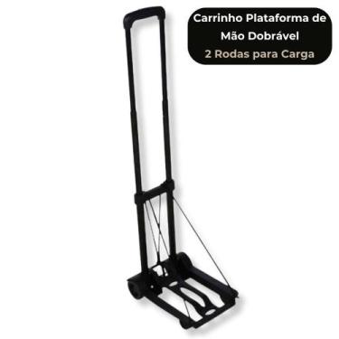 Imagem de Carrinho Plataforma de Mão Dobrável 2 Rodas para Carga 40kg em Alumíni