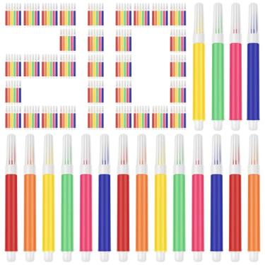 Imagem de Tcwhniev Conjunto de 210 minimarcadores, 8,5 cm, cores vibrantes, portáteis, pequenas canetas marcadoras sortidas para crianças e adultos, artesanato
