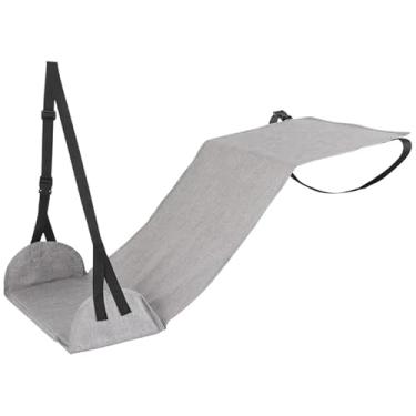 Imagem de Rede ajustável de comprimento para pés de avião, descanso de pés para viagens (cinza