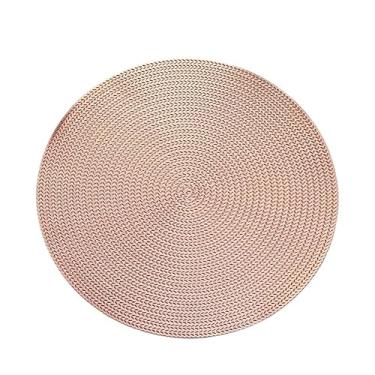 Imagem de Kit 4 ou 6 Peças Jogo Americano Redondo Sousplat de Mesa Suplat Design Elegante Impermeável(Rose,1)
