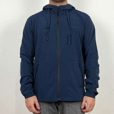 Imagem de Jaqueta Corta Vento Surftrip Lisa Com Capuz Marinho-Masculino
