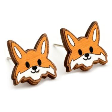 Imagem de Brincos de madeira para mulheres, pé grande, softball, tênis, pinguim, tartaruga, cão, gato, vaca, pato, Papai Noel, preguiça, hipopótamo, margarida, golfinho, fofo, vintage, hipoalergênico, brincos