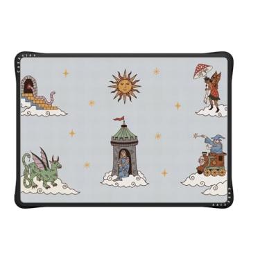 Imagem de CASETiFY Capa Impact MacBook Pro de 14 polegadas (M1-M4) [cantos acolchoados de impacto/resistente a arranhões/aderência antiderrapante] - nas nuvens medievais - preto transparente