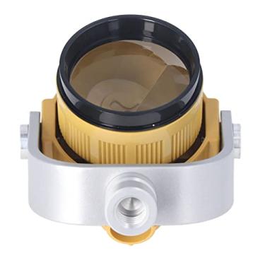 Imagem de Cryfokt Prisma de Estação Total de Cabeça única 64mm, Prisma de Medição Offset 0/-30mm para, Medição de Mapeamento, Amarelo