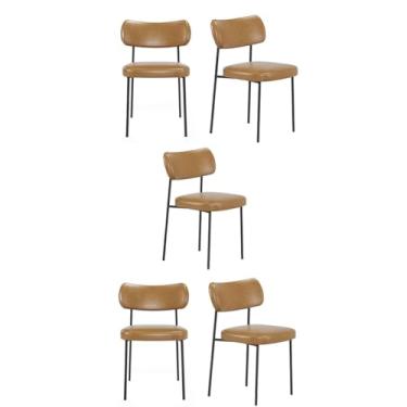 Imagem de Kit 5 Cadeiras Camila Para Sala Jantar Gourmet em Aço-Couríssimo-Whisky-EdeCasaMoveis