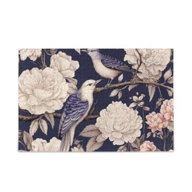 Imagem de WELLDAY Quebra-cabeça flores e pássaros 1000 peças grande jogo de arte para adultos adolescentes