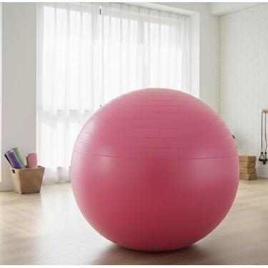 Imagem de Bola Para Exercicios Pilates Yoga Fisioterapia Abdominal 50cm Azul Rosa Cinza até 150kg Profissional (Pink)